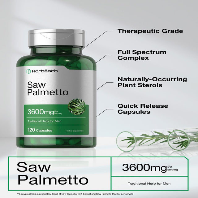 Saw Palmetto Extract | 3600Mg | 120 Capsules | by Horbaach