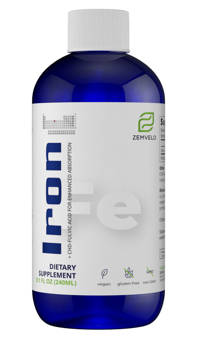 Liquid Ionic Iron Supplement | Support Energy, Focus, & Mental Clarity, Blood Oxygen Levels, Healthy Heart & Muscle Support | 8 Oz, 48 Day Supply