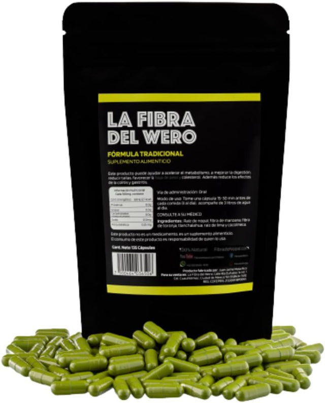 FIBRA DEL WERO | Cactus Fiber with Pink Grapefruit | 100% Natural Supplement | Package “Month and a Half”