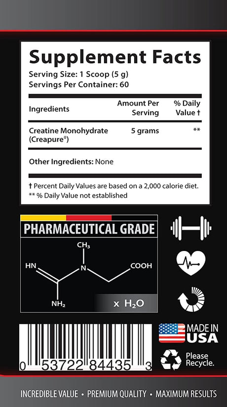 Muscle Pump Formula - German CREATINE Powder - PRE & Post Workout - Creatine Monohydrate Energy - 3 Cans 900 Grams (300 Servings)