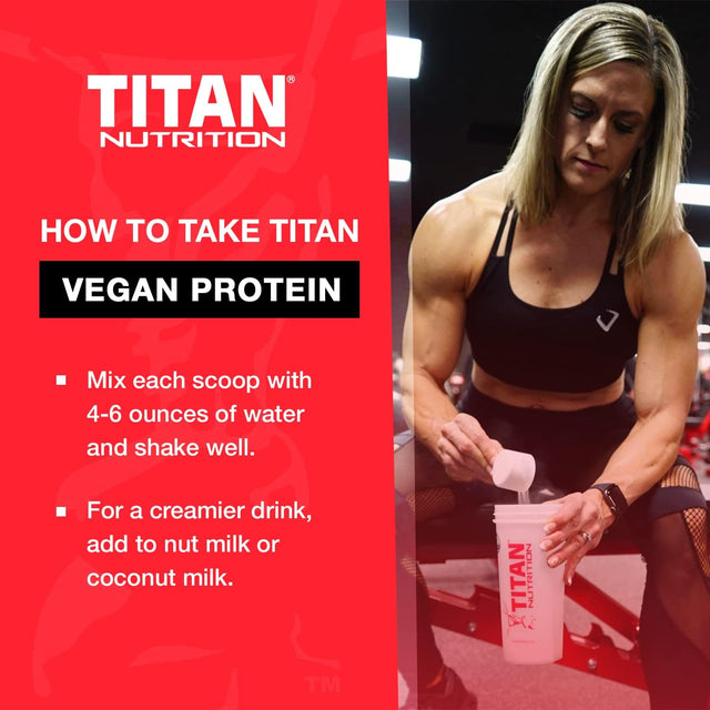 Titan Vegan Protein Powder (2 Lbs) - 100% Plant-Based with 9 Essential Amino Acids + Antioxidant-Rich Superfoods - Clean, Non-Dairy High-Fiber Shake - Build Lean Muscle & Burn Fat - Vanilla Chai