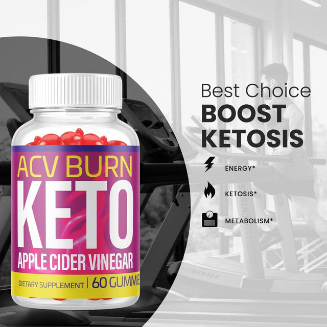 (5 Pack) ACV Burn Keto Gummies - Supplement for Weight Loss - Energy & Focus Boosting Dietary Supplements for Weight Management & Metabolism - Fat Burn - 300 Gummies