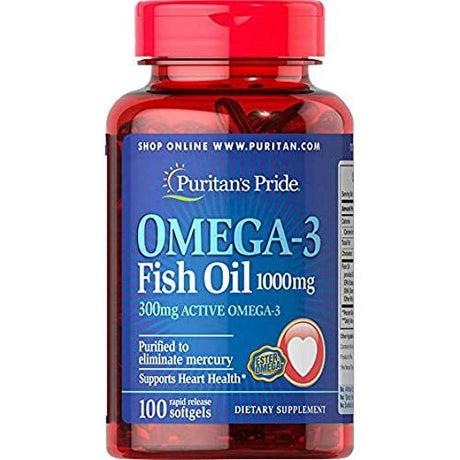 Omega-3 Fish Oil 1000 Mg (300 Mg Active Omega-3) - 2 Pack