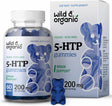 Wild & Organic 5-HTP Gummies - 5-HTP Supplement Formula for Sleep & Mood Support Supplement - 5-Htp Gummy Melatonin - 5-Htp 200Mg 60 Chews, Blueberry Flavor