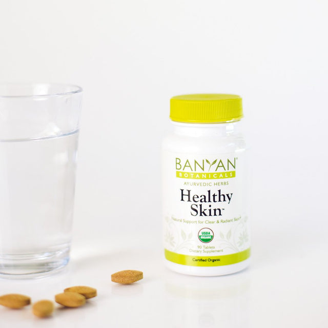 Banyan Botanicals Healthy Skin - USDA Certified Organic - 90 Tablets - Daily Supplement for Radiant, Flawless Skin*