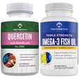 Truthentics Quercetin 800 Mg with Bromelain & Zinc plus Omega-3 Fish Oil Bundle - Immune & Respiratory Health - 60 Count Each