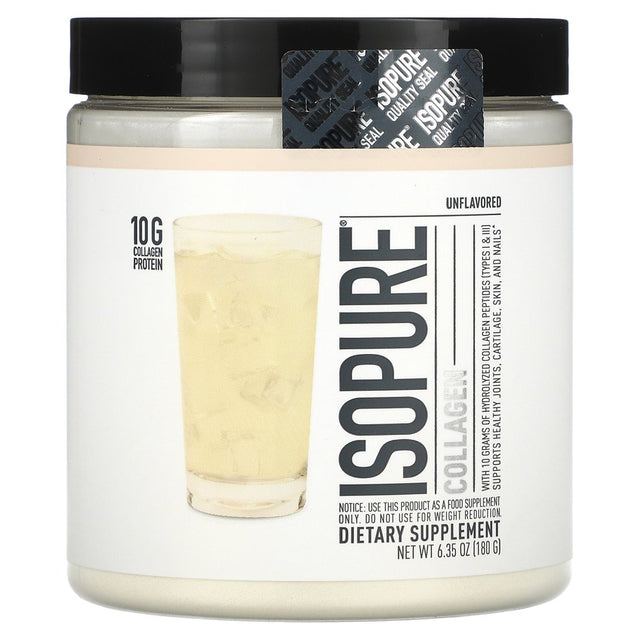 Isopure, Collagen, 10 G Collagen Protein, Unflavored, 6.35 Oz, 15 Servings