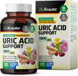 Uric Acid Support Capsules - Organic Kidney Health Supplement W/Tart Cherry 10:1 Extract - Milk Thistle & Turmeric Extract - Uric Acid Flush & Joint Support Pills - 100 Vegan Caps