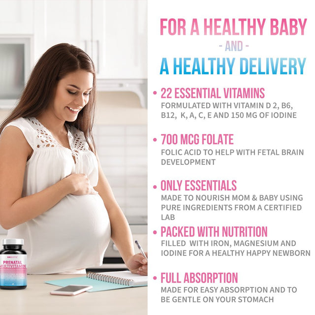 Gobiotix Vegan Prenatal Vitamins | Pregnancy & Pre Pregnancy | Prenatal Multivitamin