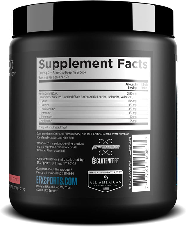 EFX Sports Training Ground EAA | Essential Amino Acids Supplement | Energy & Protein Synthesis | Pre, Intra, or Post Workout | 40 Servings (Georgia Peach)