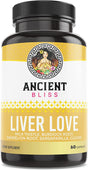 Ancient Bliss Liver Love - Natural Milk Thistle Liver Detox and Liver Health Cleanse Supplement - Support Healthy Liver in Men and Women,60 Capsules - with Burdock, Dandelion.