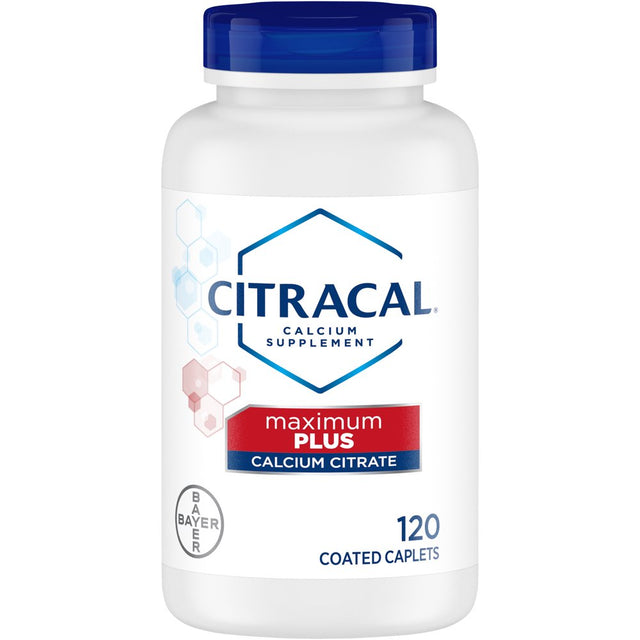 Citracal Maximum plus Calcium Citrate with Vitamin D3, Caplets, 120Ct