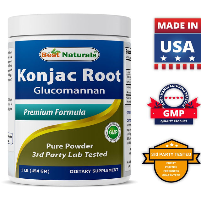 Best Naturals Konjac Root Weight Management Supplement, 2,000 Mg Glucomannan, 1 Lb