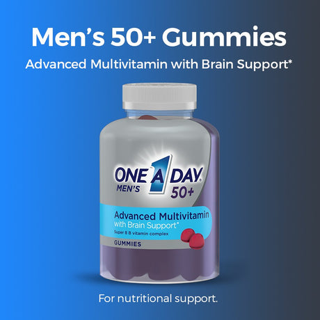 One a Day Men'S 50+ Gummies Multivitamin W/ Immunity and Brain Support, 110 Ct