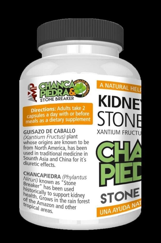 CHANCA PIEDRA Stone Breaker Kidney & Liver Stone Health 1800 Mg 120 Capsules