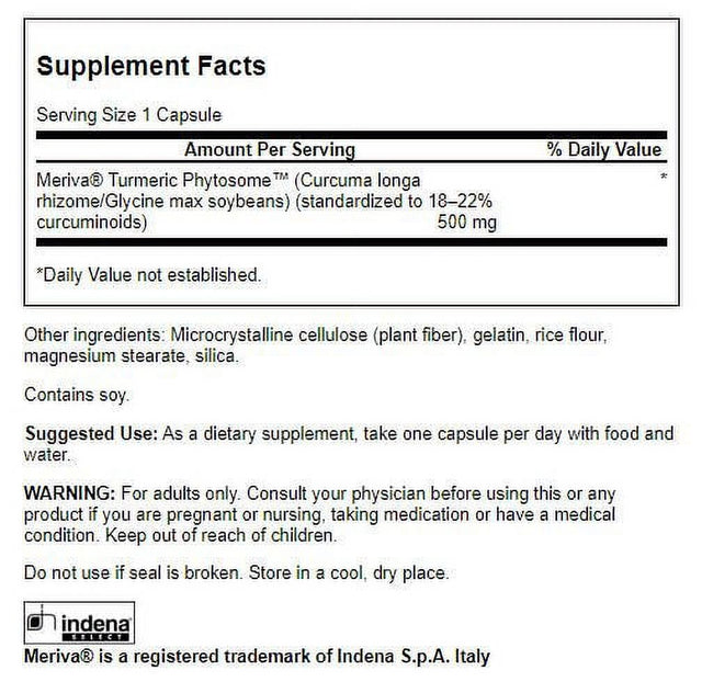 Swanson Turmeric Phytosome with Meriva 500 Mg 60 Capsules