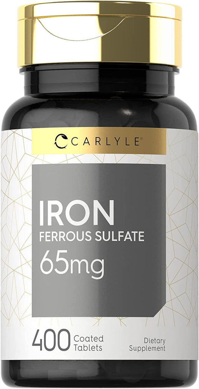 Iron Ferrous Sulfate 65 Mg | 400 Tablets | by Carlyle