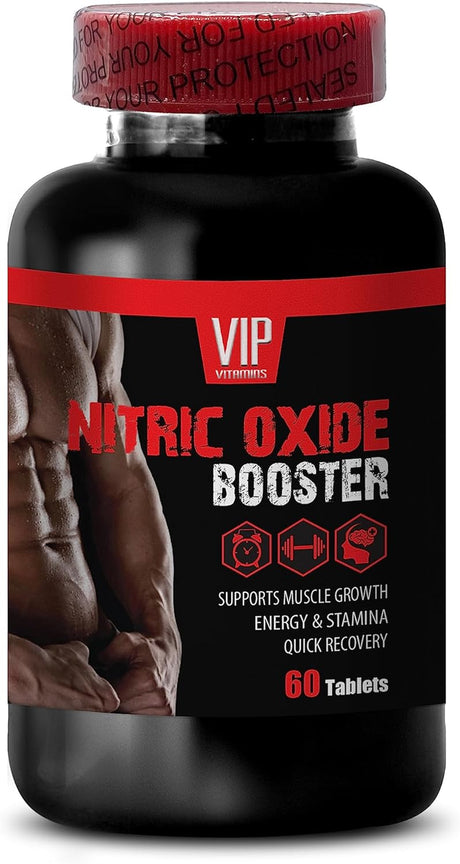 Muscle Pills - NITRIC OXIDE PRE WORKOUT 2400MG - Nitric Oxide Supplements for Men, Muscle Relaxer Pills for the Back Pain, Recovery Supplement Post Workout, Muscle Builder for Men 1 Bottle 60 Capsules