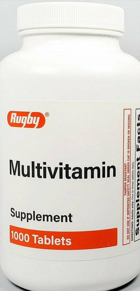 Rugby Multi-Vitamins Supplement Tablets, 100 Count