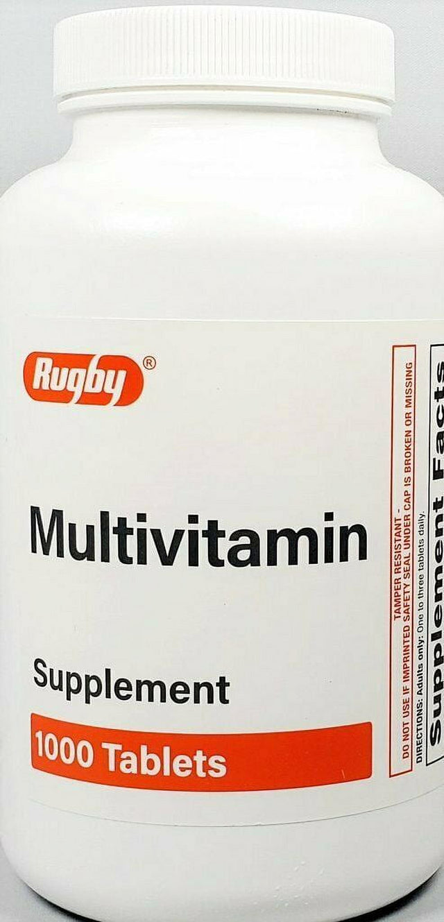 Rugby Multi-Vitamins Supplement Tablets, 100 Count