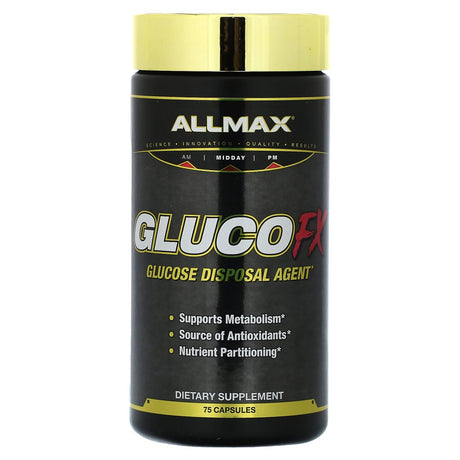 ALLMAX GLUCO FX - 75 Capsules - Supports Metabolism - Source of Antioxidants - up to 75 Servings