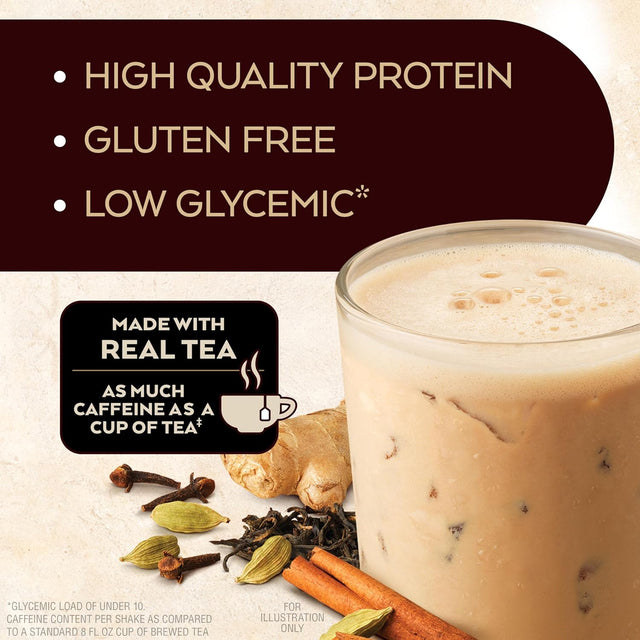 Atkins Chai Tea Latte Protein Shake, 15G Protein, Low Glycemic, 3G Net Carb, 1G Sugar, Keto Friendly