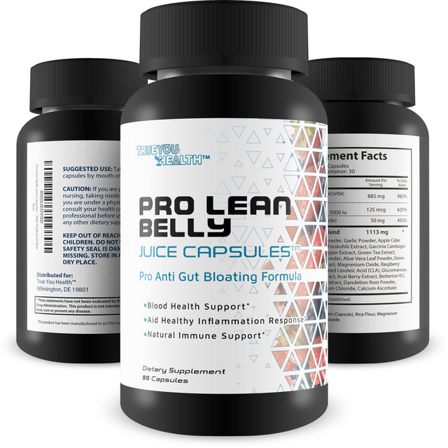 Pro Lean Belly Juice Capsules - Daily Cleanse Supplement - Support Digestive Health, Immune Health, Regularity, & Overall Wellness - Detox Cleanse - Aid Improved Health & Energy - with Psyllium & Aloe