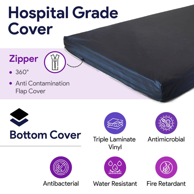 Proheal Memory Foam Pressure Redistribution Hospital Bed Mattress - 36" X 84" X 6"