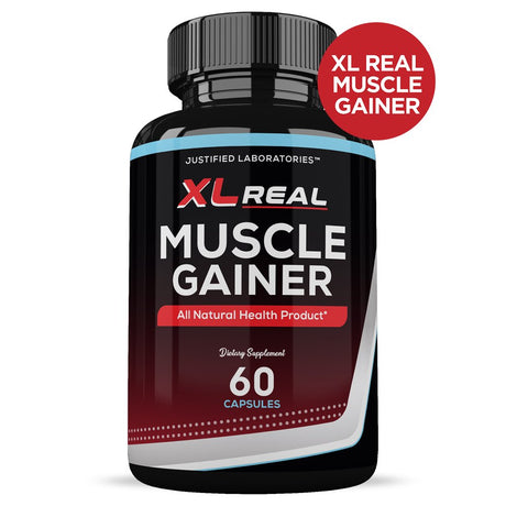 (2 Pack) XL Real Muscle Gainer Men’S Health Supplement 1484Mg 120 Capsules