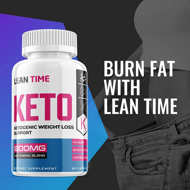 Lean Time Keto - Pills for Ketogenic Weight Loss Support - Energy Boosting Supplements for Weight Management and Metabolism - Advanced Ketogenic Ketones - 120 Capsules (2 Pack)