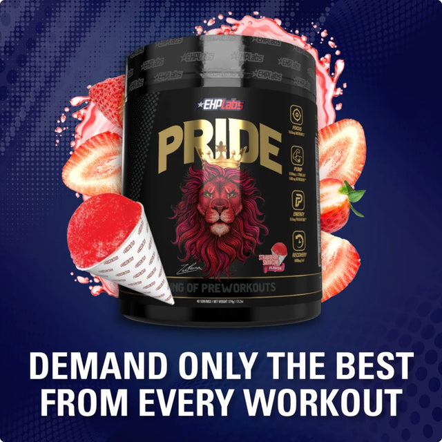 Ehplabs Pride Pre Workout Supplement Powder - Full Strength Pre-Workout Energy Supplement, Sharp Focus, Epic Pumps & Faster Recovery - Blue Slushie (40 Servings)