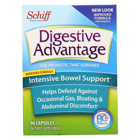 Schiff Vitamins Digestive Advantage - Intensive Bowel Support - 96 Capsules