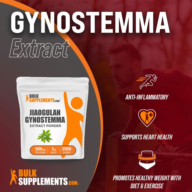 Bulksupplements.Com Gynostemma Extract Powder, 500Mg - Brain, Heart, & Liver Support (1Kg - 2000 Servings)