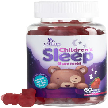 Kids Sleep Gummies, 2Mg Melatonin, Nature'S Effective & Drug-Free Restful Sleep Support Supplement, Childrens Melatonin Gummy for Ages 4 & Up, Vegan, Non-Gmo, Natural Color & Berry Flavor - 60 Gummies