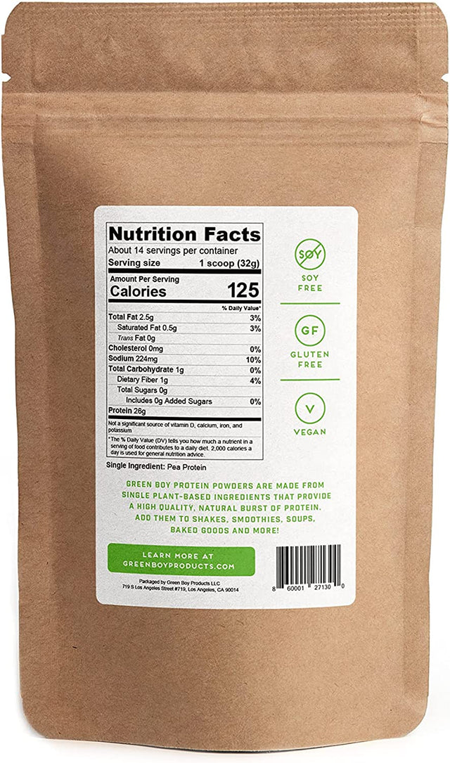 Yellow Pea Plant-Based Protein Powder Made from Single Ingredient, Vegan and Clean Additive from Plant Protein, Good for Cooking, Baking and Shakes, No Added Sugar, Soy or Gluten (16Oz)