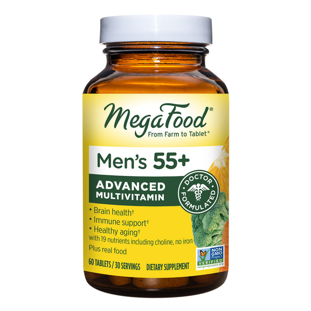 Megafood Men'S 55+ Advanced Mulitvitamin 60 Tabs