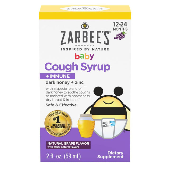 Zarbees Zarbee'S Baby Cough Syrup + Immune Support Relief Liquid, Grape, 2 Oz | CVS (Pack of 18)