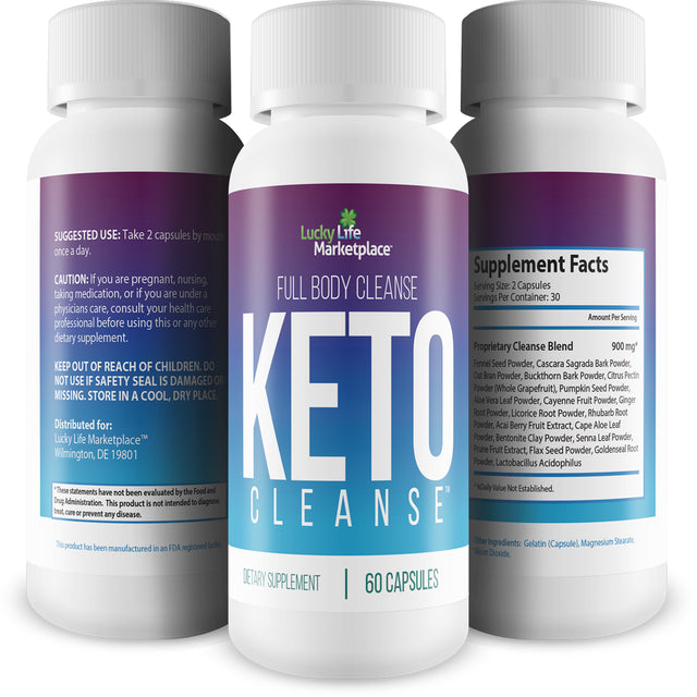 Keto Cleanse - Natural Full Body Cleanse with Probiotics - Aid Gut Cleanse to Support Improved Digestion, Regularity, & Bloating Relief - Detox Cleanse for Men & Women - Promote Energy & Immune Health