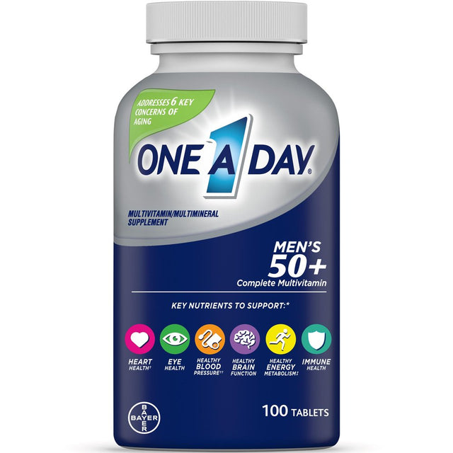 One a Day Men'S 50+ Multivitamin Tablets, Multivitamins for Men, 100 Ct