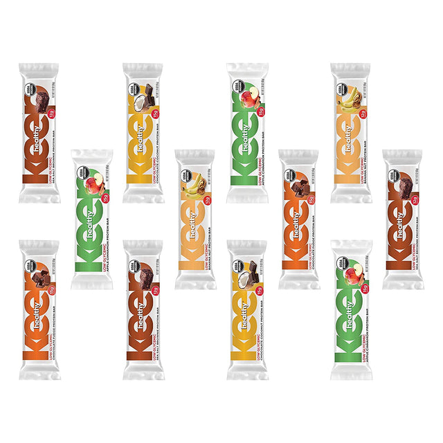 Low Glycemic Bars – 15 Individually Wrapped with Variety of Delicious Flavors, 100% Plant Based, Non-Gmo, Gluten-Free, Kosher and Vegan! (Low Glycemic Variety Pack) – Keep Healthy