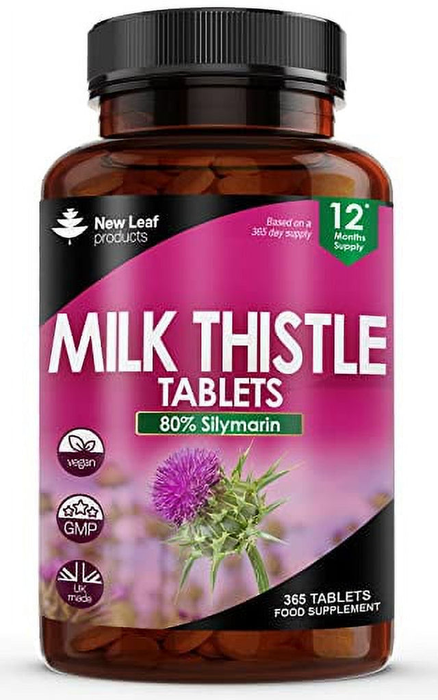 Milk Thistle Supplement 2000Mg - 1 Year Value Supply - High Strength 80% Silymarin Milk Thistle, Liver Cleanse, One a Day Tablet Detox, Tablets Not 1000Mg Capsules, Vegan, Gmo-Free, Gluten-Free