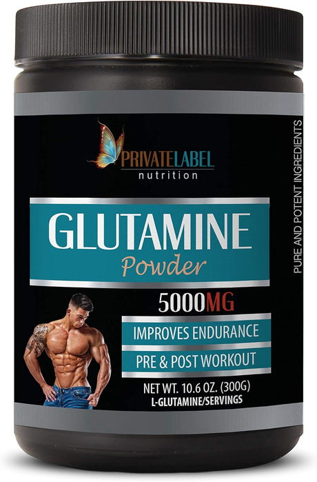 Muscle Recovery Powder - GLUTAMINE 5000MG Powder - Improves Endurance - Glutamine Workout - 1 Can 300 Grams