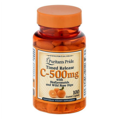 Puritan'S Pride Vitamin C-500 Mg with Rose Hips Time Release - 100 Caplets