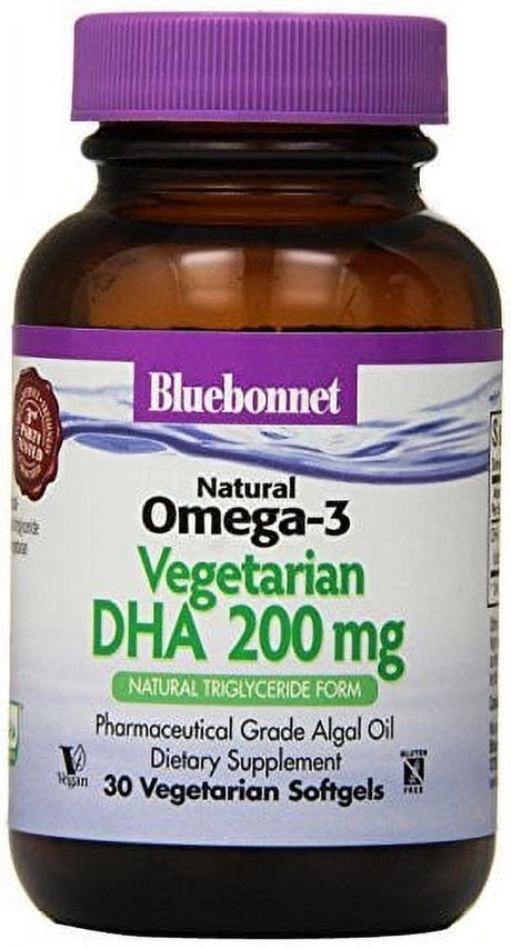 Bluebonnet Natural Omega-3 Vegetarian DHA 200Mg, 30Ct