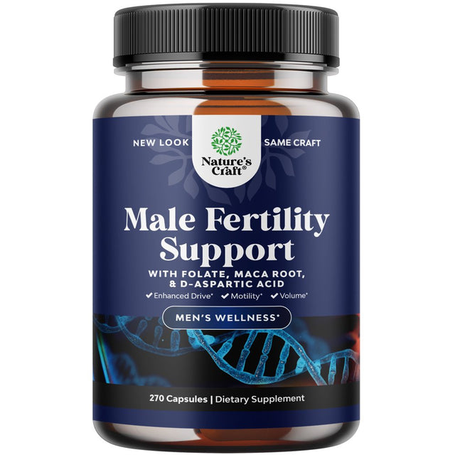 Prenatal Multivitamin Male Fertility Supplement - Mens Fertility Supplement with L-Arginine D-Aspartic Acid and Maca Root Prenatal Vitamins for Enhanced Motility Volume Potency and Fertility Support