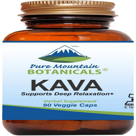 Kava Kava Root Extract Capsules Kosher Vegan Herbal Supplements (90 Caps) (400 Mg)