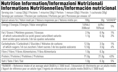 Protein Whey Powder | 67 Servings of High Protein Shake with Amino Acids | for Optimal Nutrition When Training | Low Sugar Gym Supplements (White Chocolate, 2010G)