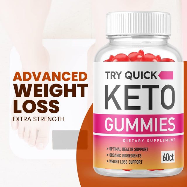 (1 Pack) Try Quick Keto ACV Gummies - Supplement for Weight Loss - Energy & Focus Boosting Dietary Supplements for Weight Management & Metabolism - Fat Burn - 60 Gummies