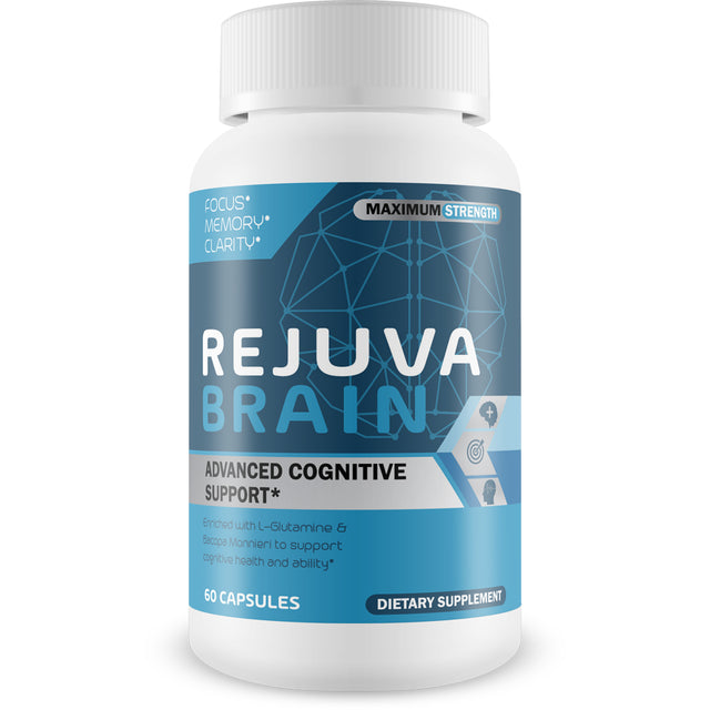 Rejuva Brain - Advanced Cognitive Support - Enriched W/ L-Glutamine & Bacopa Monnieri to Support Cognitive Health and Ability - 60 Capsules