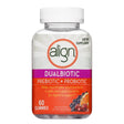 Align Prebiotic + Probiotic Supplement Gummies, Natural Fruit Flavors, 60 Ea (Pack of 3)